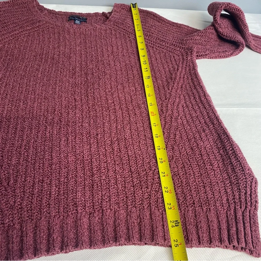 American Eagle Ahh-mazingly Soft Ribbed Crewneck Pullover Sweater XS Mauve